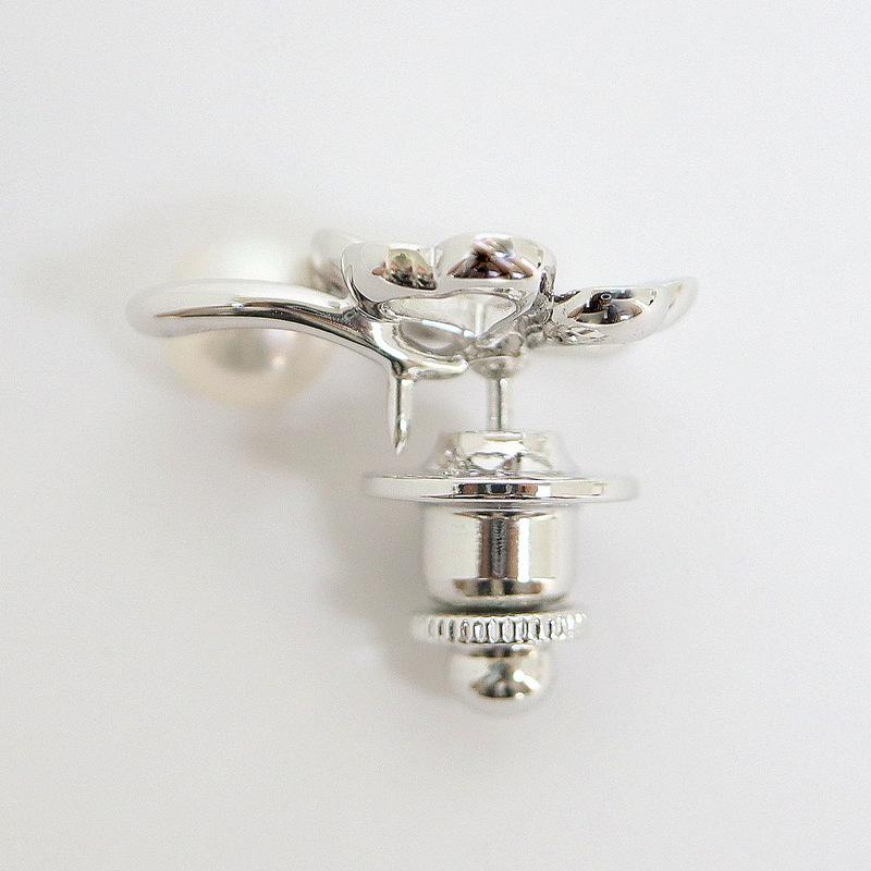 MIKIMOTO】ミキモト ピンブローチ 四つ葉モチーフ クローバー MIKIMOTO】ミキモト ピンブローチ 四つ葉モチーフ クローバー
