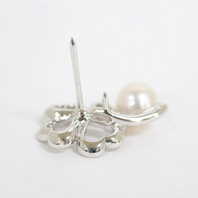 MIKIMOTO】ミキモト ピンブローチ 四つ葉モチーフ クローバー MIKIMOTO】ミキモト ピンブローチ 四つ葉モチーフ クローバー
