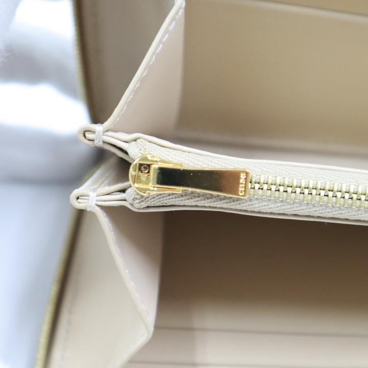 CELINE】セリーヌ ラージ・ジップウォレット 長財布 グレインドカーフ  