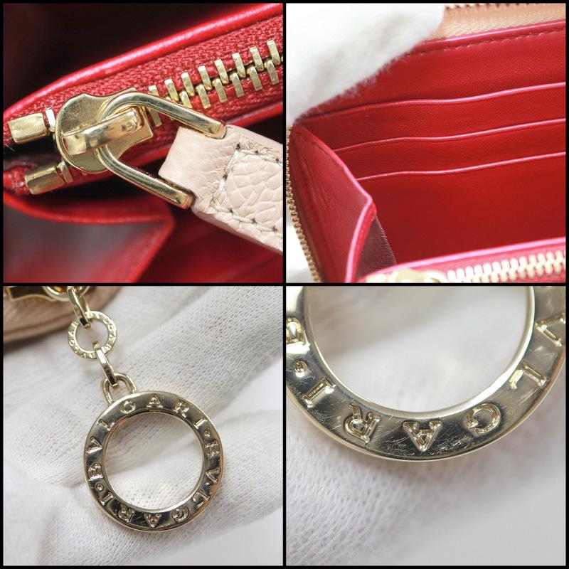 BVLGARI】ブルガリ ブルガリ・ブルガリ・ラウンドジップ 長財布 レザー  