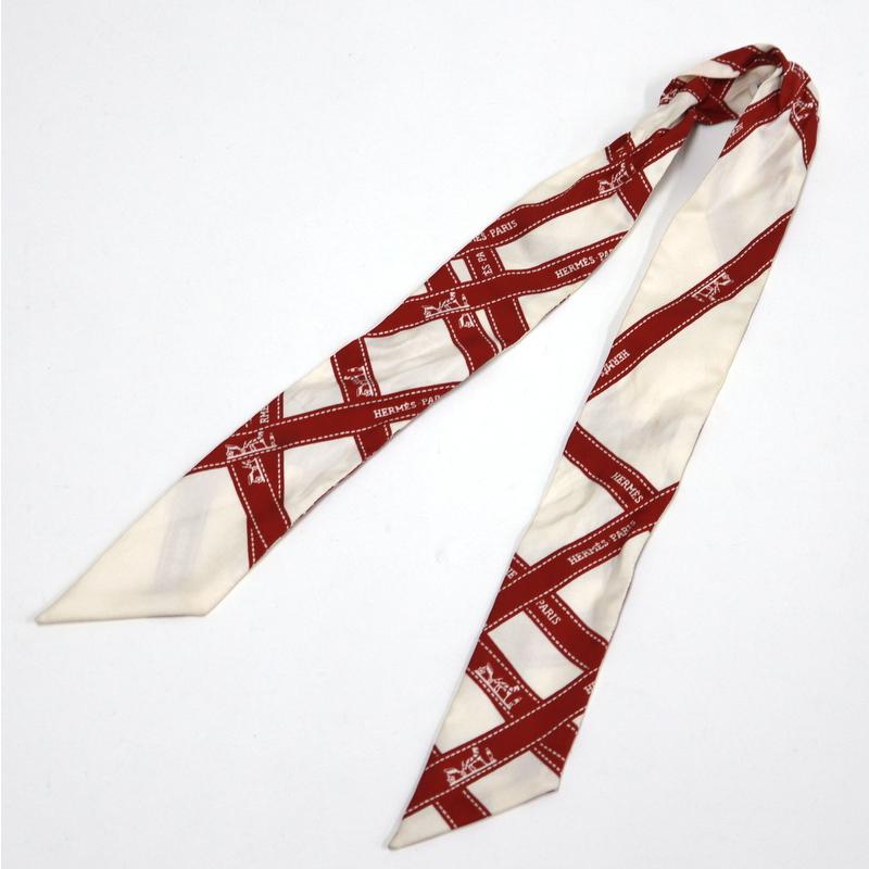 HERMES】エルメス ツイリー スカーフ ボルデュック シルク レッド  