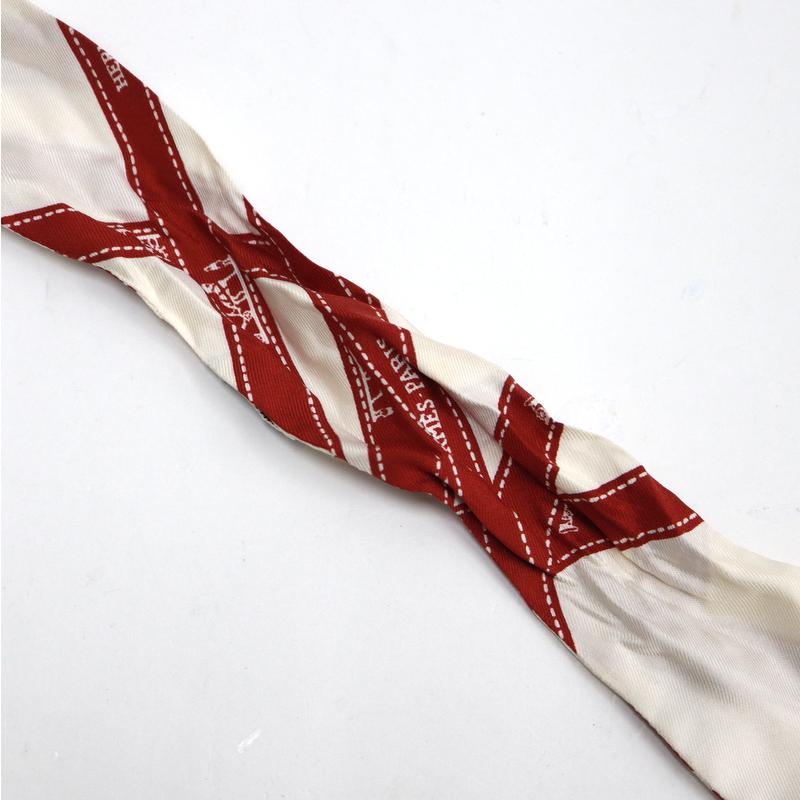 HERMES】エルメス ツイリー スカーフ ボルデュック シルク レッド  