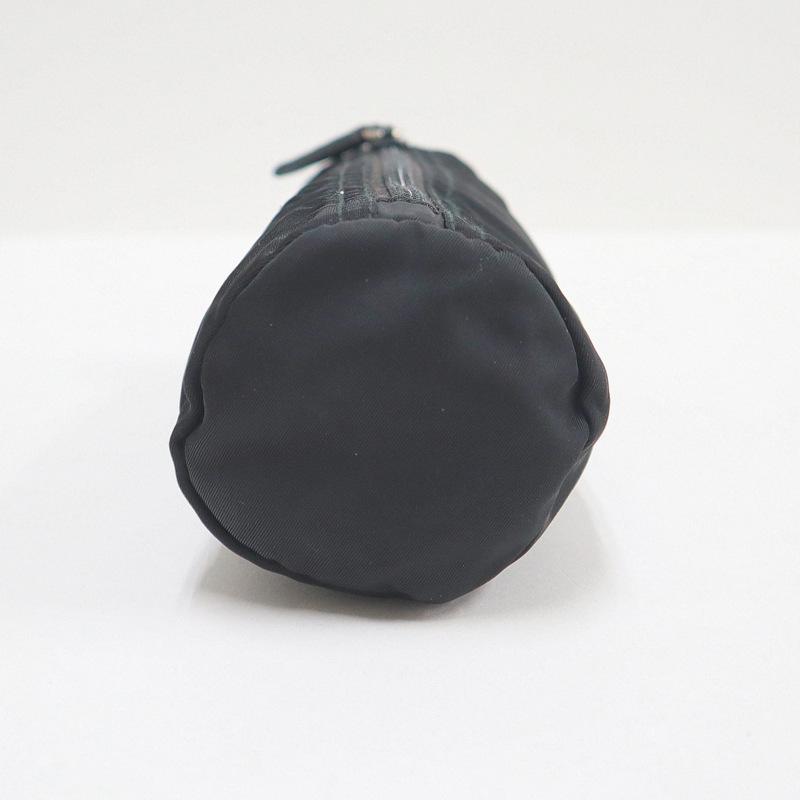 PRADA】プラダ ペンケース ナイロン ブラック シルバー金具 三角