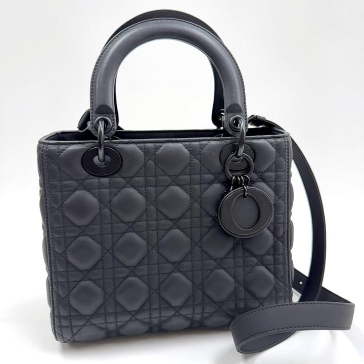 Dior ディオール ハンドバッグ　ミディアム鑑定済！ Dior】ディオール ウルトラマット・レディディオール・カナージュ