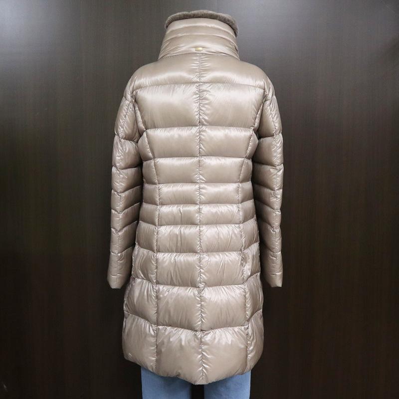 【中古】ヘルノ HERNO PRODUZ LAVJAP ダウンコート ダウンジャケット 茶 ブラウン 48 L相当 PI0155D IBO66 レディース HERNO】ヘルノ PRODUZ LUVJAP プロデュス ラヴジャップ ダウンコート