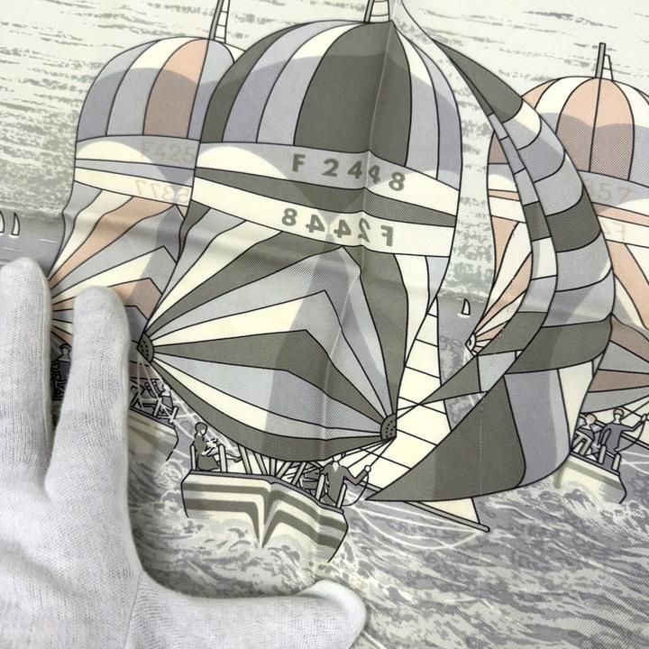 HERMES】エルメス カレ90 スカーフ SPINNAKERS スピンネーカー シルク