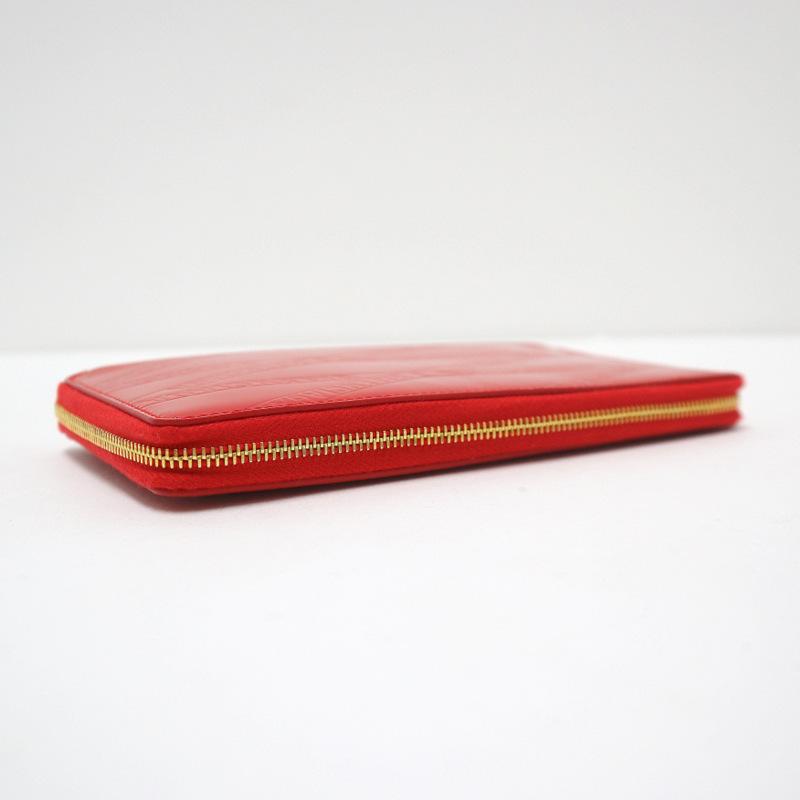 BALENCIAGA】バレンシアガ 長財布 パテント レザー レッド×ゴールド