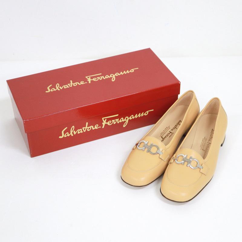 Salvatore Ferragamo】フェラガモ フラットシューズ ダブル
