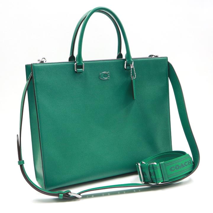 COACH】コーチ トート40 2WAYショルダーバッグ レザー グリーン