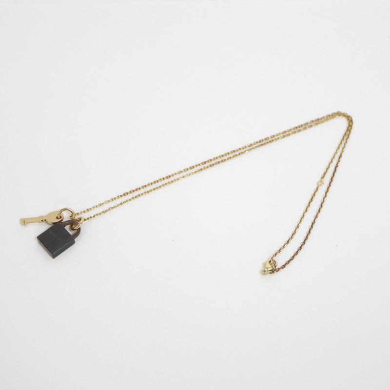 HERMES エルメス アミュレット パドロック ネックレス バッファローホーン エルメス アミュレット パドロックPM バッファローホーン×GP