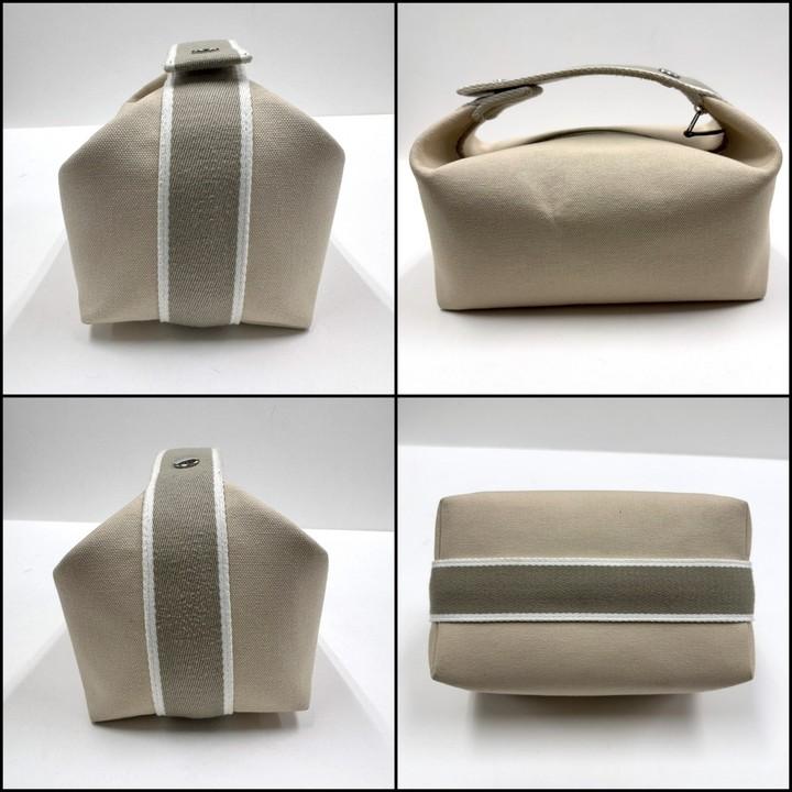 HERMES】エルメス ブリッドアブラックPM ポーチ ナチュラル コットン