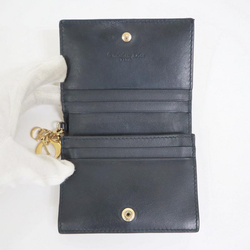 Dior】ディオール 2つ折りコンパクト財布 キリン ブラック×イエロー  