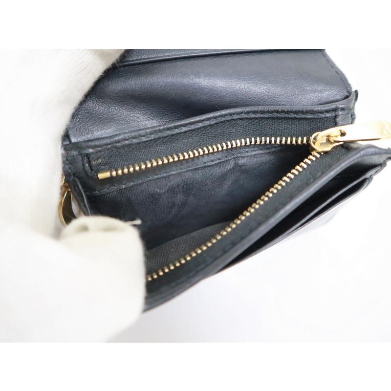 Dior】ディオール 2つ折りコンパクト財布 キリン ブラック×イエロー  