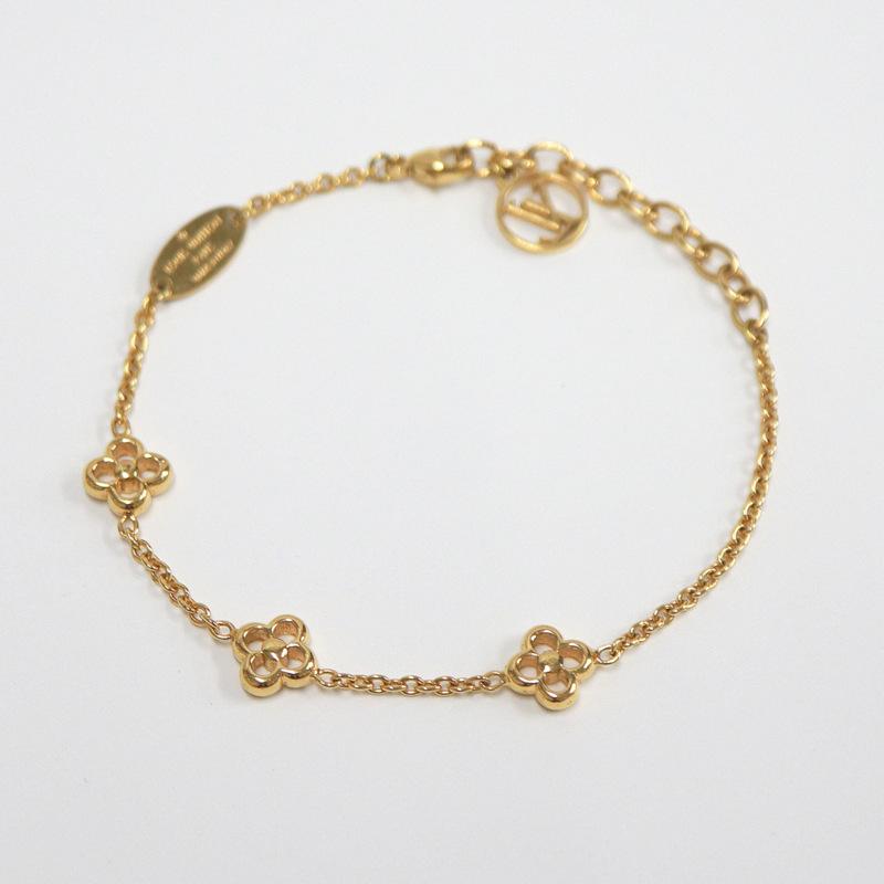 LOUIS VUITTONルイヴィトン フラワーチェーン ゴールド ブレスレット