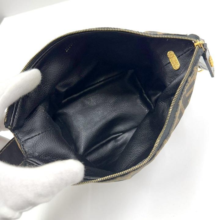 FENDI SAS】フェンディ ミニバニティバッグ ズッカ キャンバス  