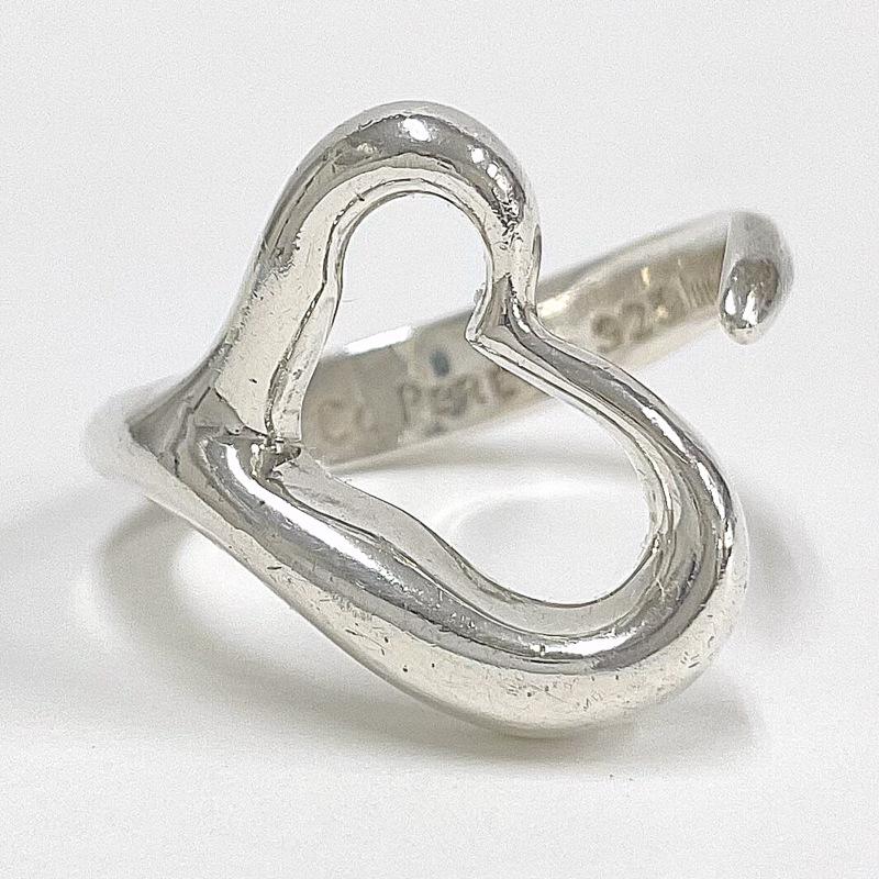 c701 美品　ティファニー　オープンハート　リング　シルバー925 約12号 Tiffany&Co.】ティファニー オープンハートリング シルバー 925