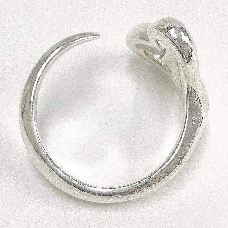 c701 美品　ティファニー　オープンハート　リング　シルバー925 約12号 Tiffany&Co.】ティファニー オープンハートリング シルバー 925