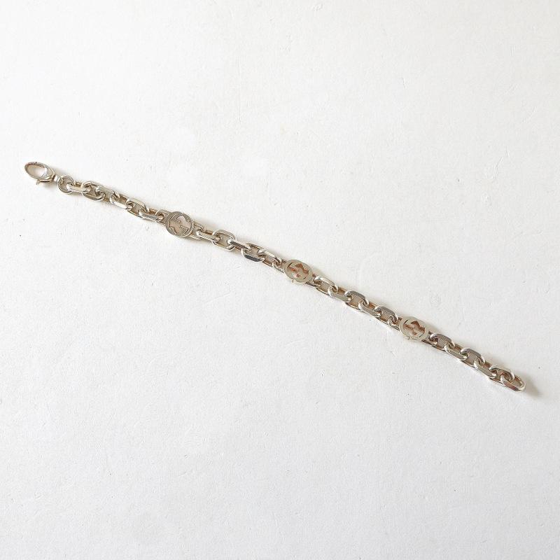 GUCCI インターロッキング　ブレスレット　Ag925 GUCCI】グッチ チェーン・ブレスレット インターロッキングG Ag925 #18