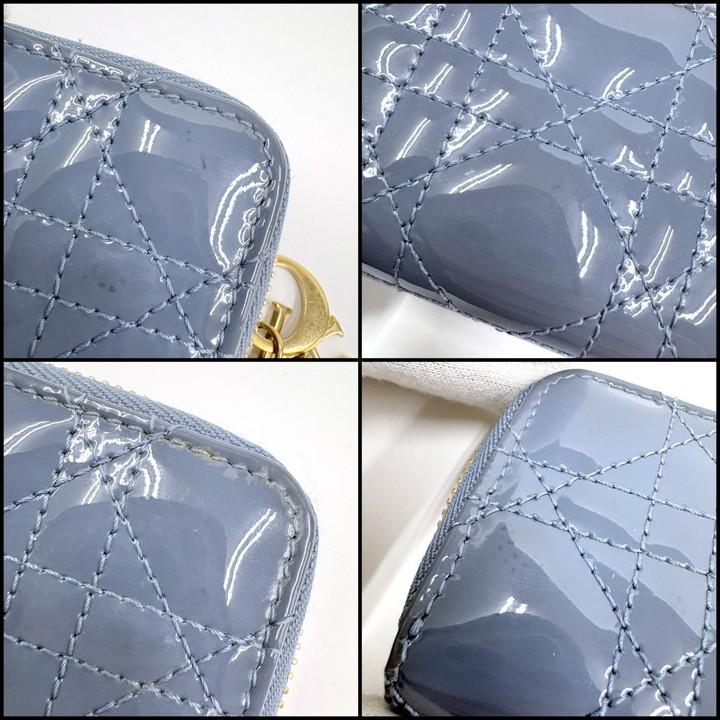 ディオール キーケース キーリング カナージュ ライトブルー