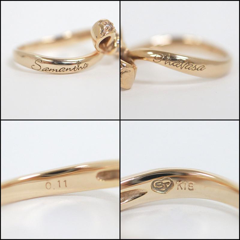 サマンサタバサ K18WG ネックレス ダイヤ0.04ct 2.9g 【公式通販】