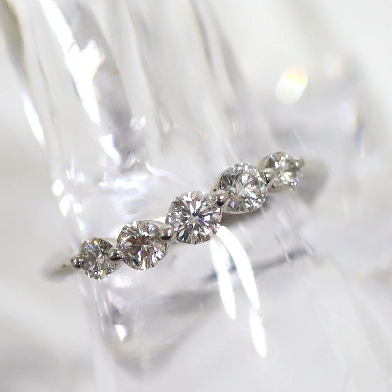 Jewelry】Pt900 メレダイヤリング D:0.5ct 3.5g【中古】【代金引換  