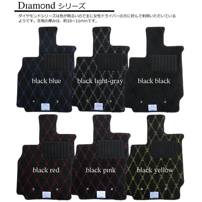 ロードスター ND系 フロアマット ダイヤ柄 社外新品 カーマット ロードスター ND フロアマット マツダ ND5RC ダイヤモンドシリーズ