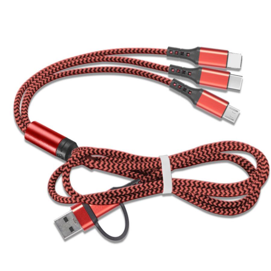 3in1 充電ケーブル タイプc iphone micro type-c : R.B.Shop - 通販