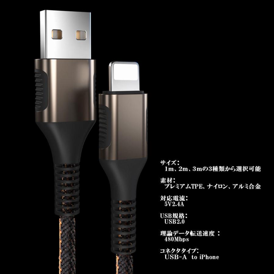 iPhone 充電ケーブル 充電器 ライトニング 25cm 1m 2m 3m 急速充電 アイホン iPhone lightning スマホ USBケーブル 断線防止 携帯 コード｜red-berry｜06