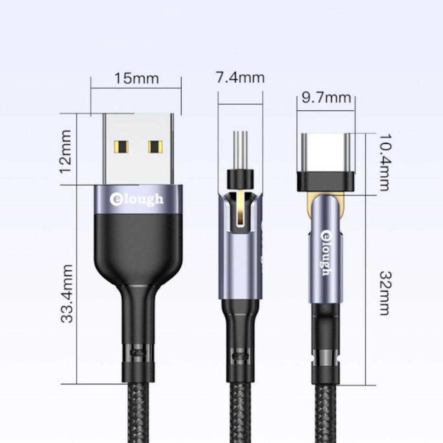 USB Type-c Typec ゲーミング 180度 タイプc 充電ケーブル l型 USB