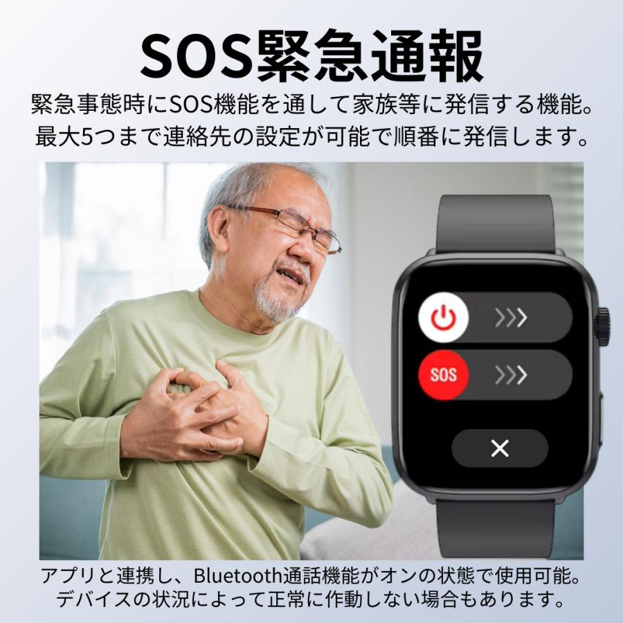 スマートウォッチ 血糖値 血圧 通話機能 日本製センサー レディース