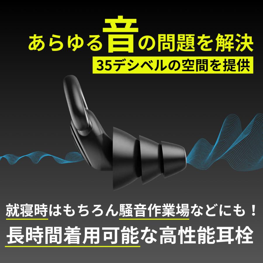 耳栓 睡眠用 高性能 遮音 天気痛 ライブ用 完全遮音 気圧 勉強