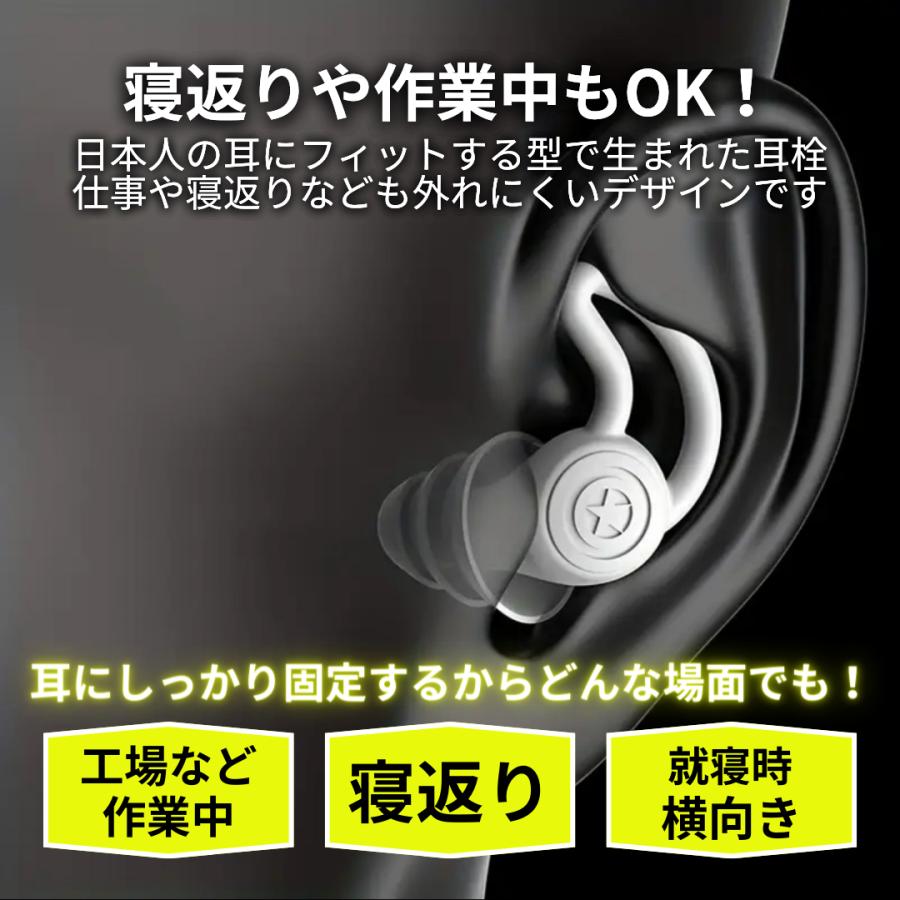 耳栓 睡眠用 高性能 遮音 天気痛 ライブ用 完全遮音 気圧 勉強