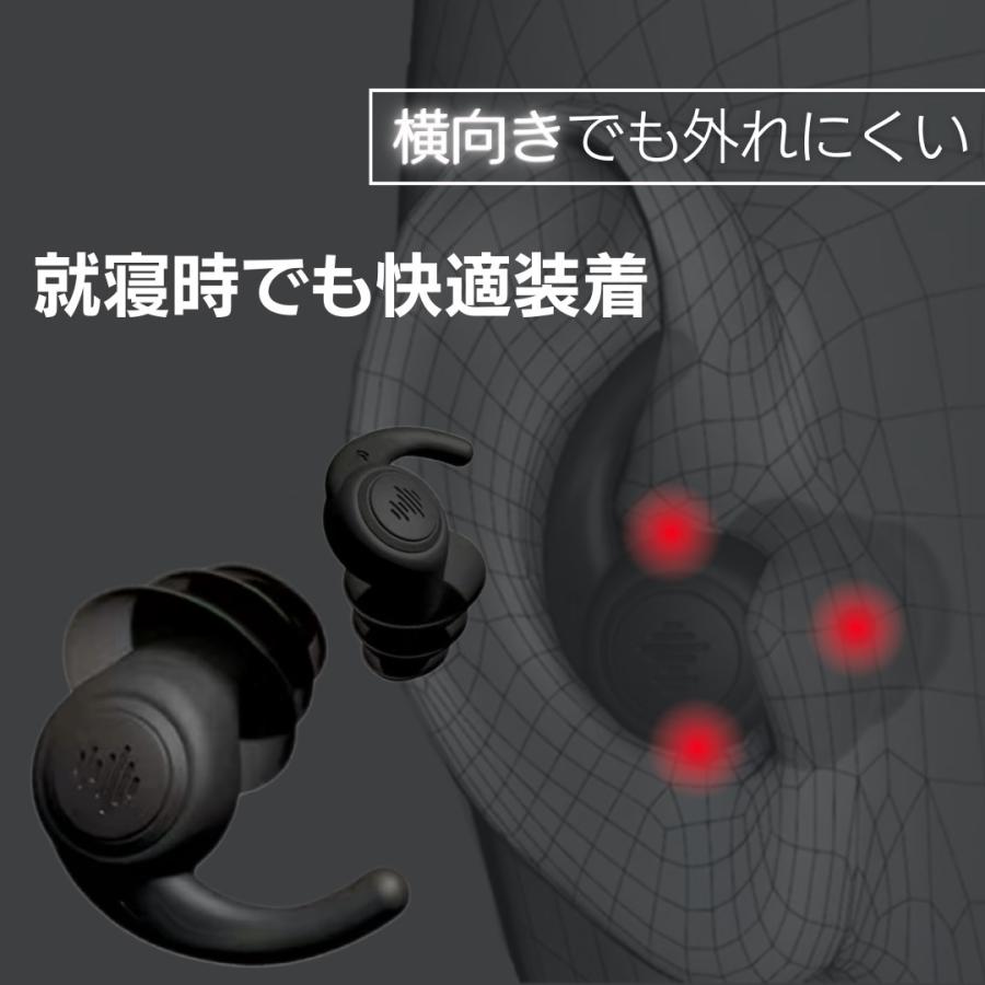 耳栓 高性能 工場 遮音性 最強 いびき 横向き 目立たない 黒 強力 洗える ライブ用 睡眠 パチンコ｜red-import｜05