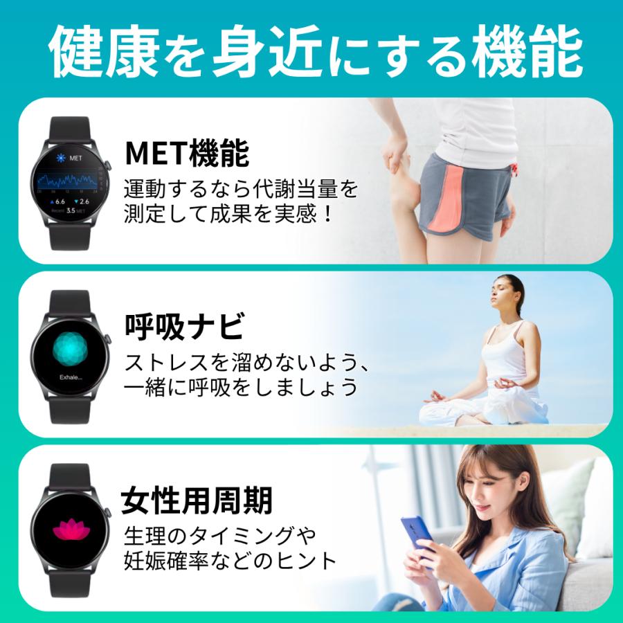 スマートウォッチ 血糖値 血圧測定 通話機能 日本製センサー iphone
