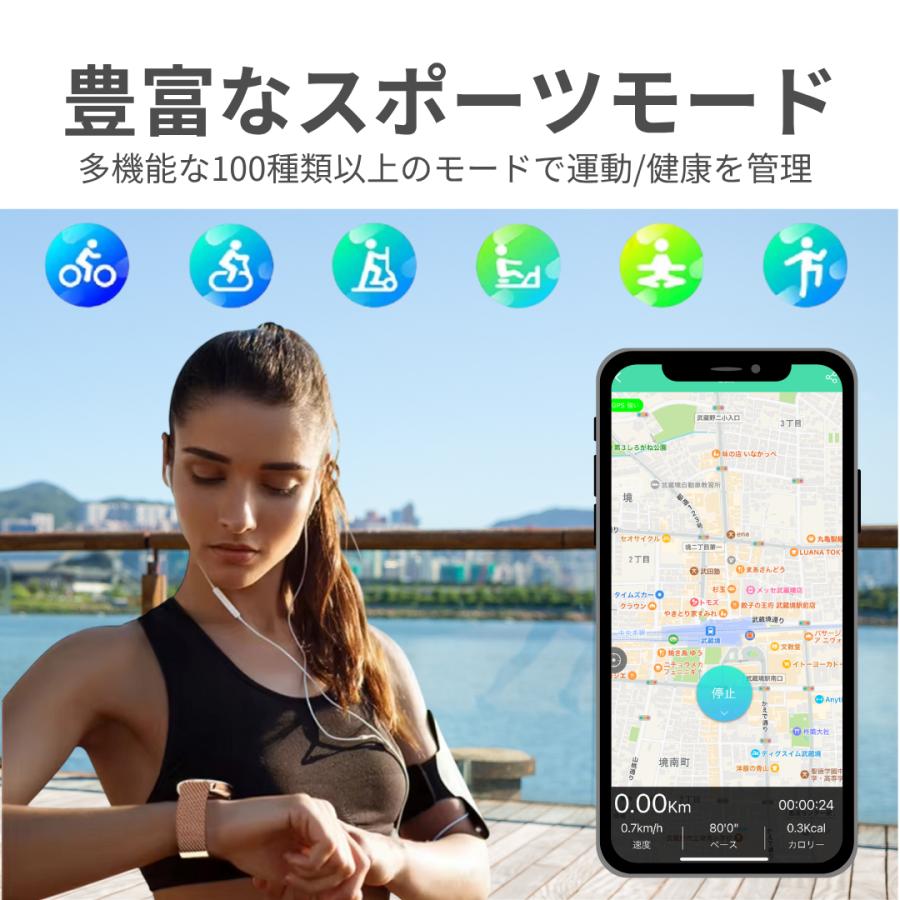スマートウォッチ 血糖値 血圧測定 通話機能 日本製センサー iphone