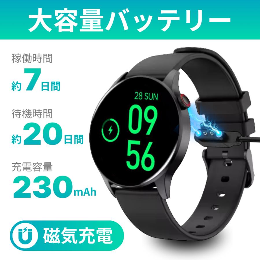 血糖値も測定できる2.01インチ大画面スマートウオッチ（ほとんど新品） スマートウォッチ 血糖値 血圧 通話機能 日本製センサー レディース