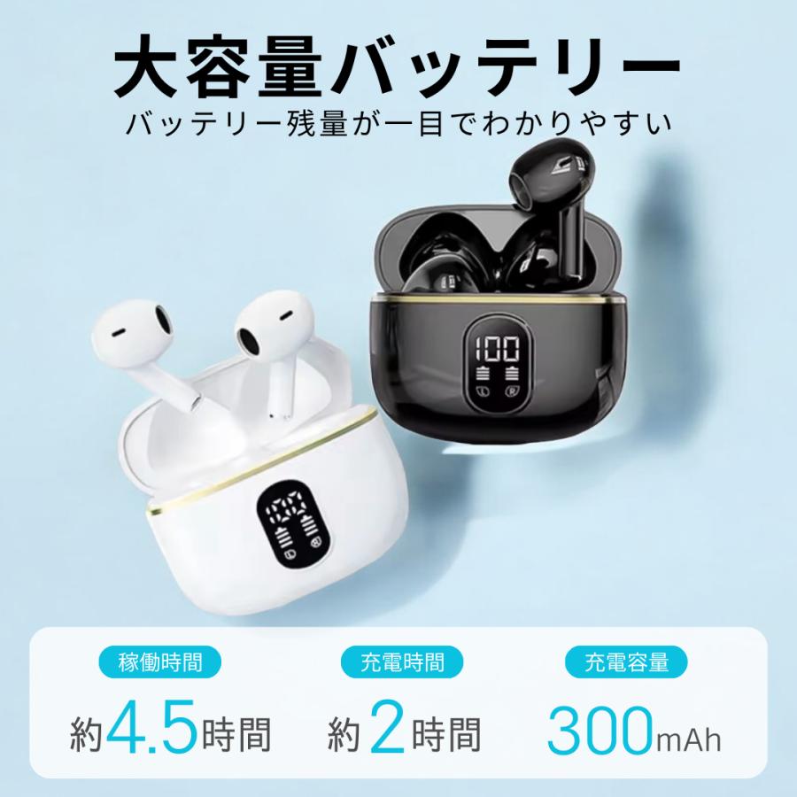 Bluetooth ワイヤレス高音質イヤホンマイク　白　新品　匿名配送無料 期間限定セール ワイヤレスイヤホン 白 ブルートゥース Bluetooth5.1