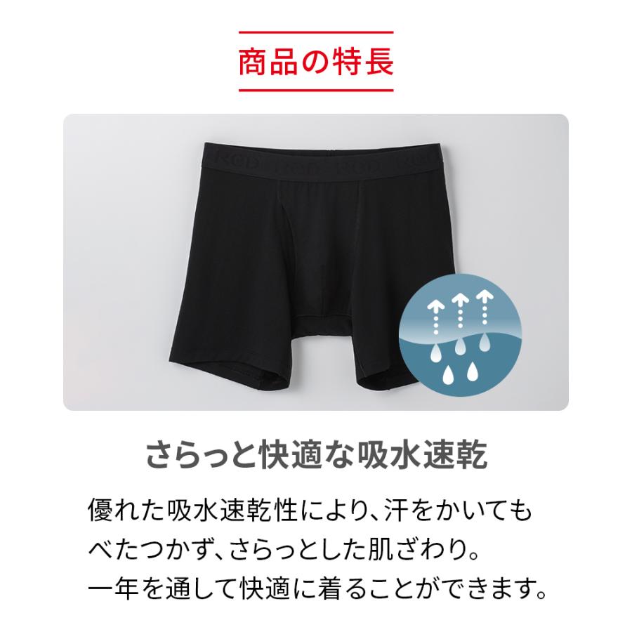 ReD ボクサーパンツ(COOL) 通年タイプ 夏 メンズ 男性 インナー 黒