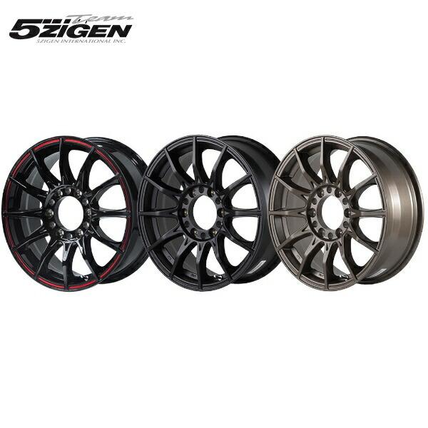 ①ブラック16インチ6.5j 114.3 38 4本　②もセットで購入ください。 5ZIGEN ホイール4本セット 5ZIGEN BLACK-MAN G・I 16インチ 6.5J
