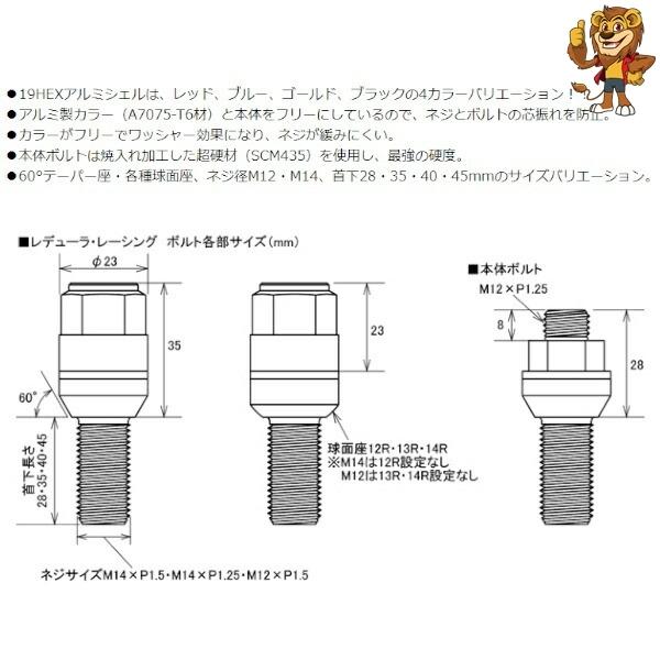 協永産業/KYO-EI Kics レデューラレーシング ボルトセット ゴールド 
