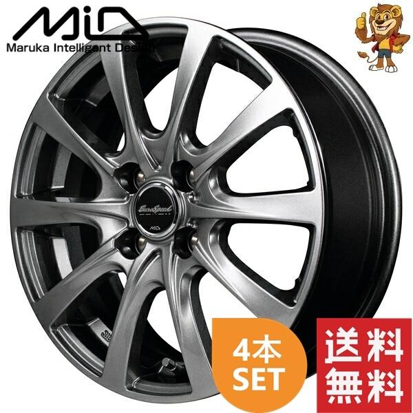 ホイール4本セット MID Euro SPEED F10 (MG0) 14インチ 5.5J PCD:100/4H インセット:45 ユーロスピード F10｜red-lion-y