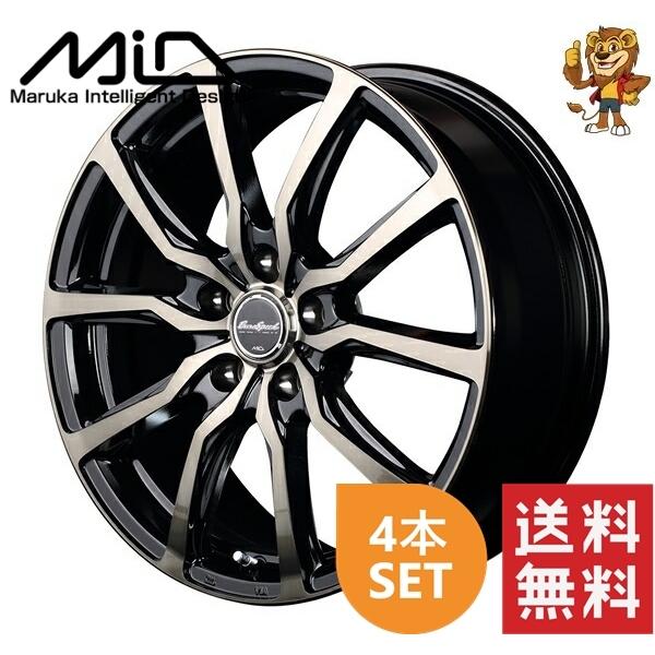 ホイール4本セット MID Euro SPEED D.C.52 (B1K) 17インチ 7.0J PCD:100/5H インセット:50 ユーロスピード D.C.52