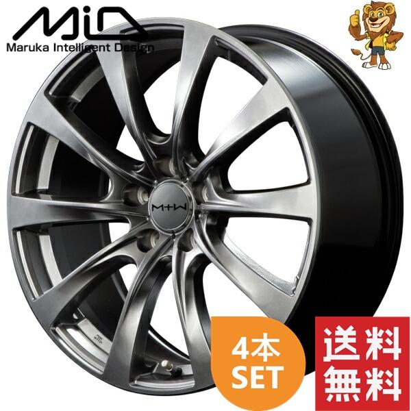 マルカサービス ホイール4本セット MID MTW TW010 (DS/RP) 18インチ 8.0J PCD:114.3/5H インセット ...