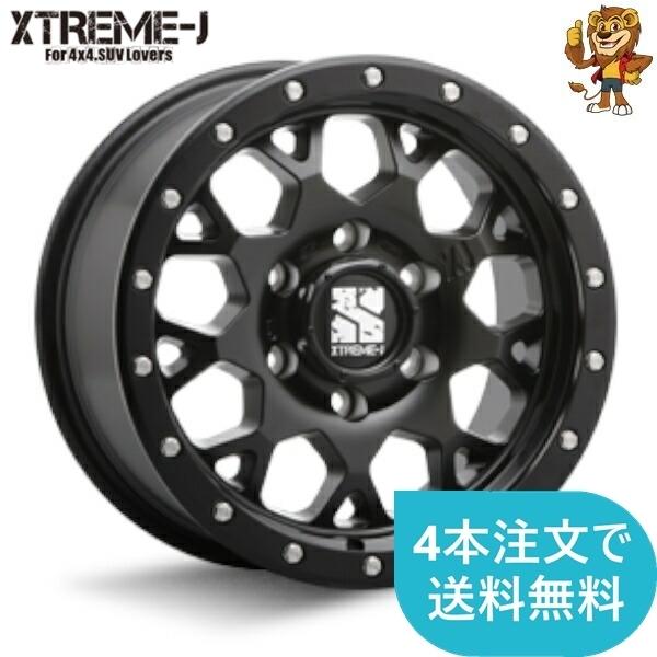 ホイールのみ1本 MLJ XTREME-J XJ04 16インチ 8.0J PCD:139.7 穴数:6 インセット:18 サテンブラック 【法人宛て発送限定】