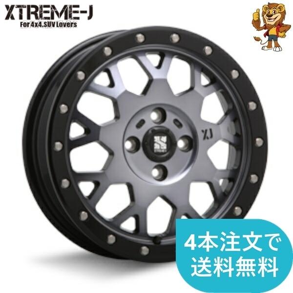 ホイールのみ1本 MLJ XTREME-J XJ04 16インチ 6.5J PCD:100 穴数:4 インセット:38 グロスブラックマシーン/スモーククリア 【法人宛て発送限定】