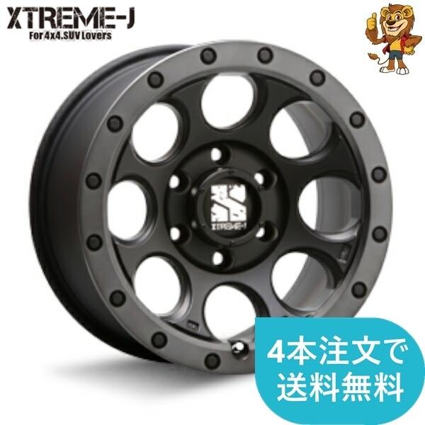 ホイールのみ1本 MLJ XTREME-J XJ03 16インチ 8.0J PCD:139.7 穴数:6 インセット:18 フラットブラック/スモークフランジ 【法人宛て発送限定】