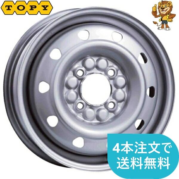 ホイール1本 TOPY 単穴スチールホイール 13インチ 4.00B PCD：100 穴数