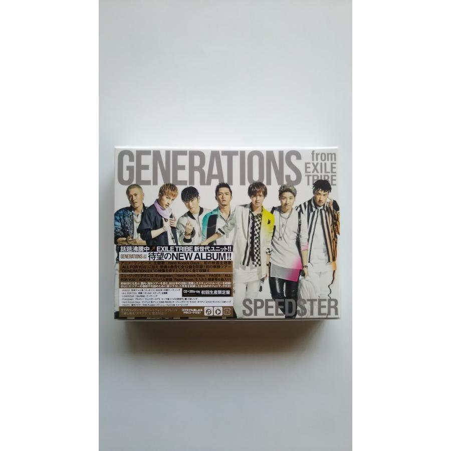優良配送 GENERATIONS from EXILE TRIBE SPEEDSTER 初回生産限定盤