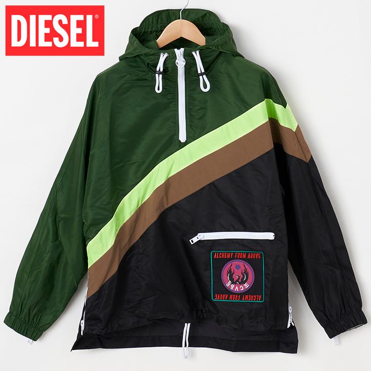 ディーゼル Diesel ジャケット メンズ アノラックパーカー ナイロンジャケット カバーオール ブルゾン アウター 人気 パーカー プルパーカー 切り替え ユニセックス 人気 ブランド J Anty Dieseljanty レッドスターヤフーショップ