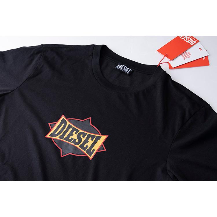ディーゼル DIESEL Tシャツ 半袖 メンズ ブランド ロゴ 黒 白 丸首 T-JUST C13｜red-star｜05